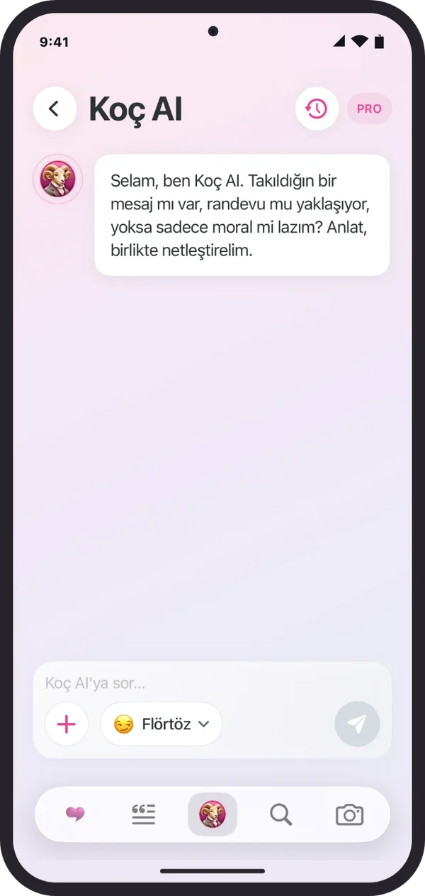 Android telefonda Yazcam Koç AI sohbeti